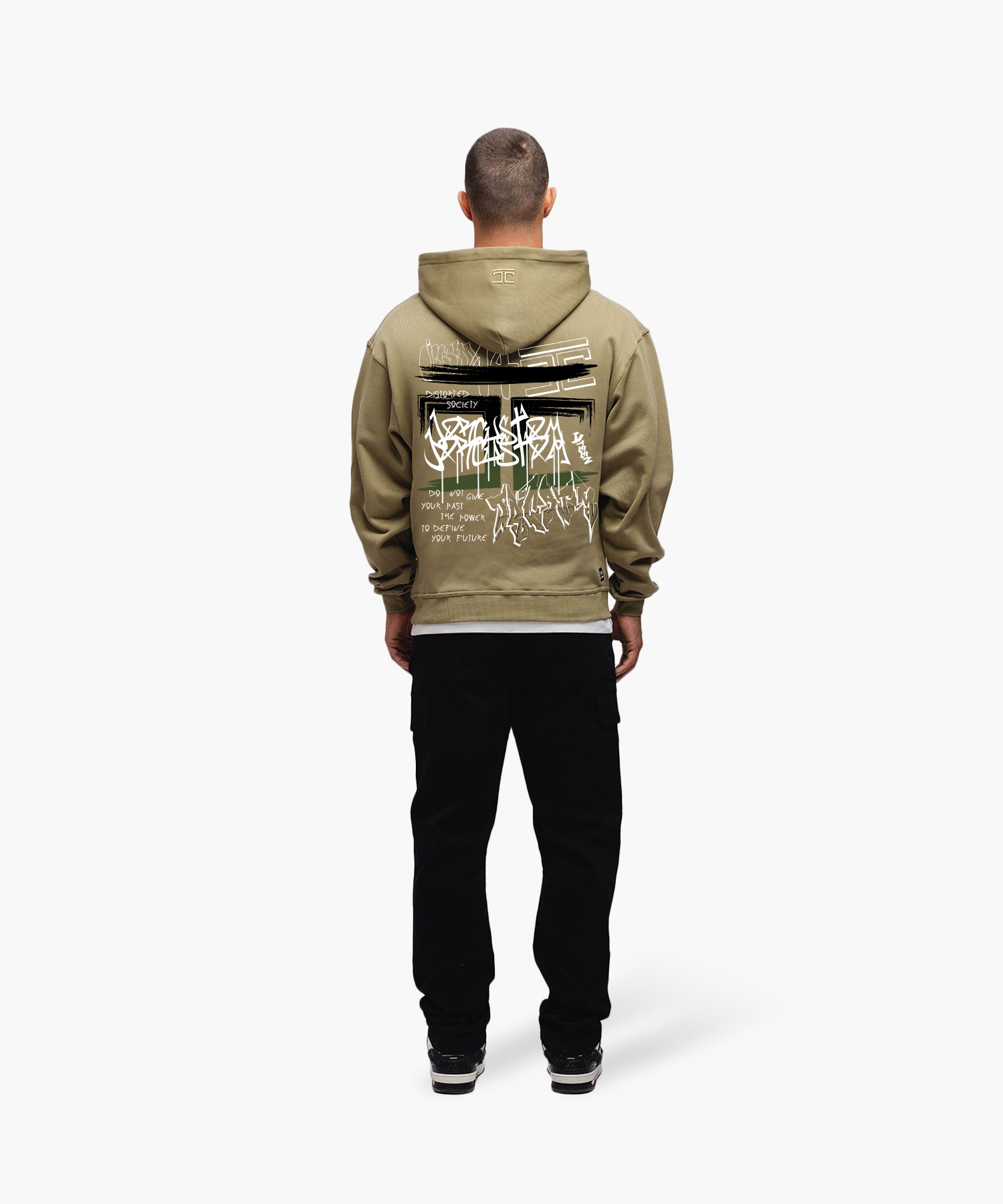 TAVIMART  -  American Street Fun Unisex Graffiti Print Hooded Hoodie Women's Loose Oversize Coat