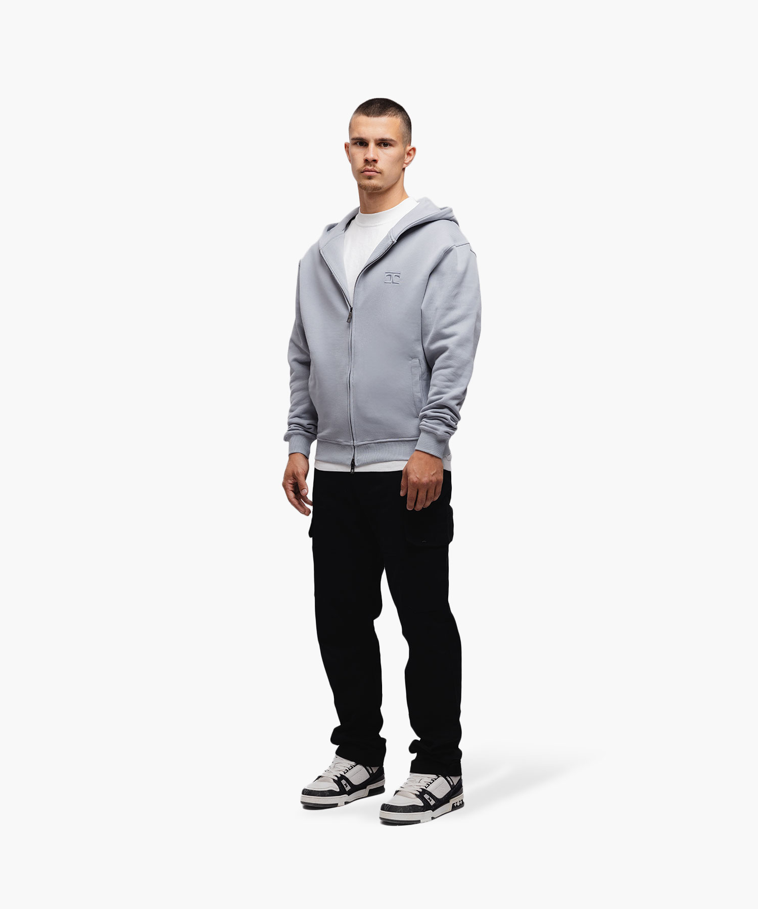 JORCUSTOM - Assembly Zipped Hoodie AshBlue