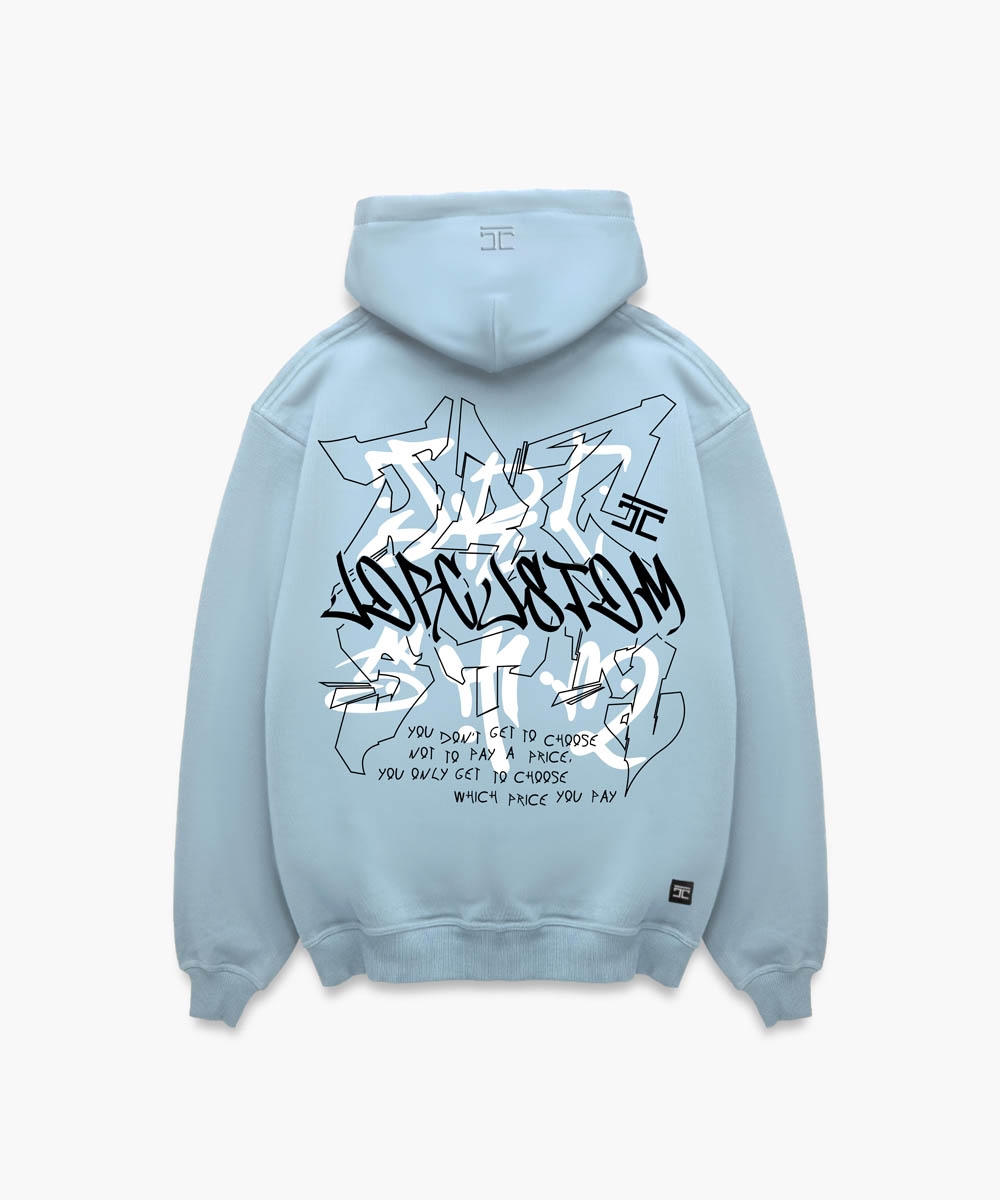 JorCustom Price Oversized Hoodie Blue