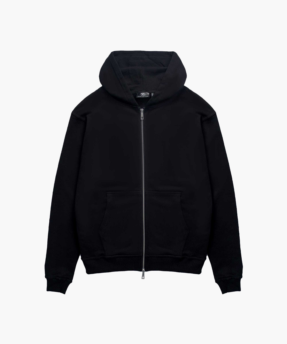 JorCustom Blank Zipped Hoodie Black jorcustom-blank-zipped-hoodie-black