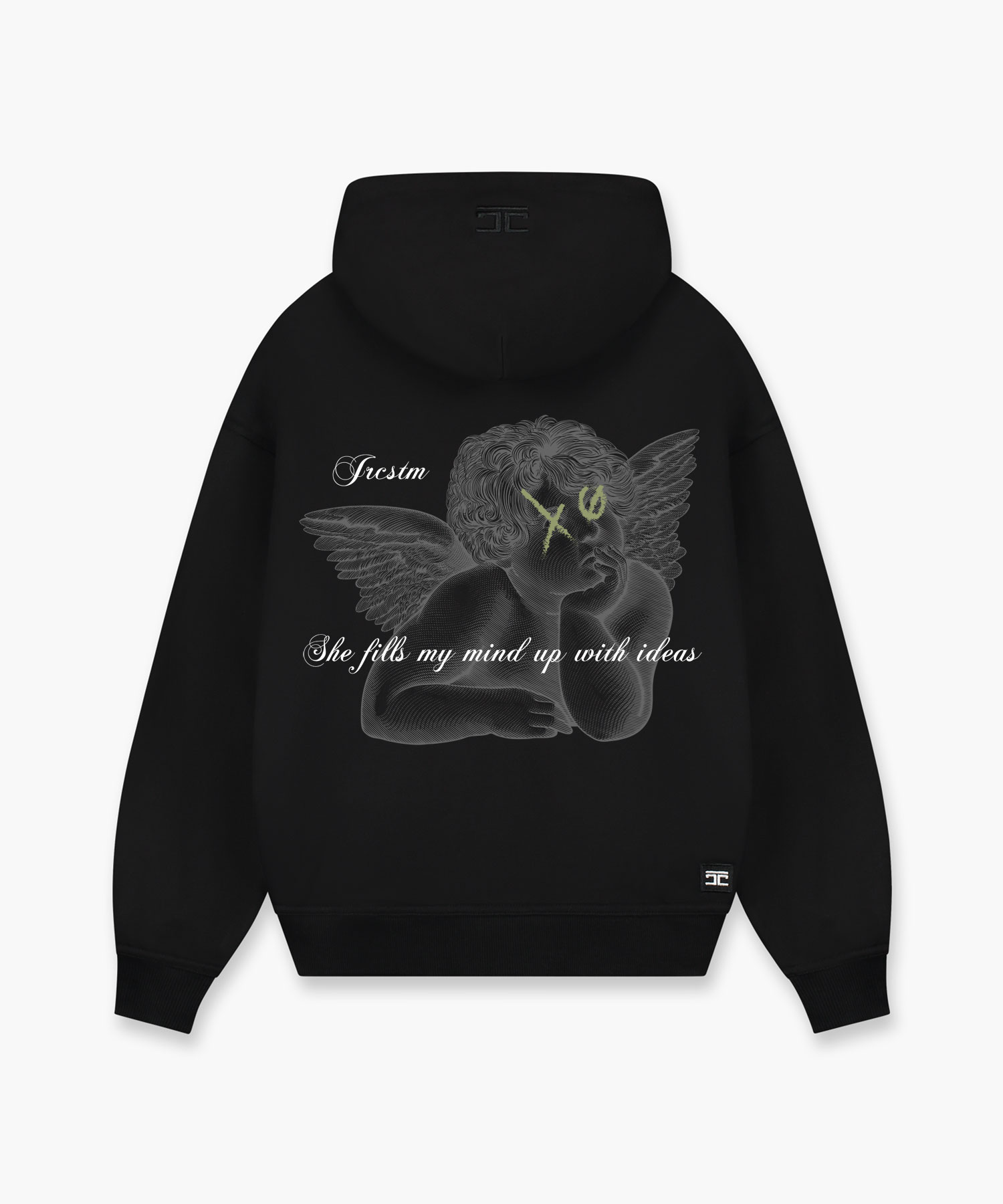 アンスリウムKOS from HU JORCUSTOM - Angel Oversized Hoodie Black