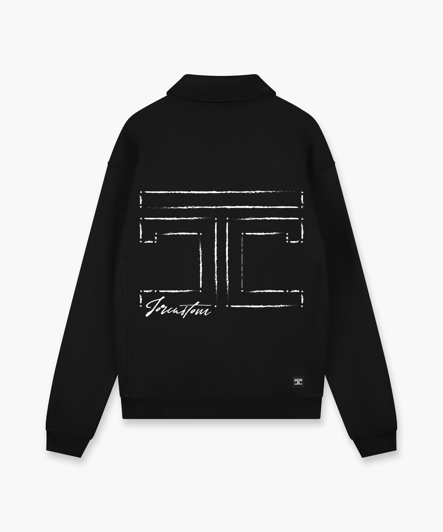 JORCUSTOM - Outline Quarter Zip Sweater TitaniumGrey
