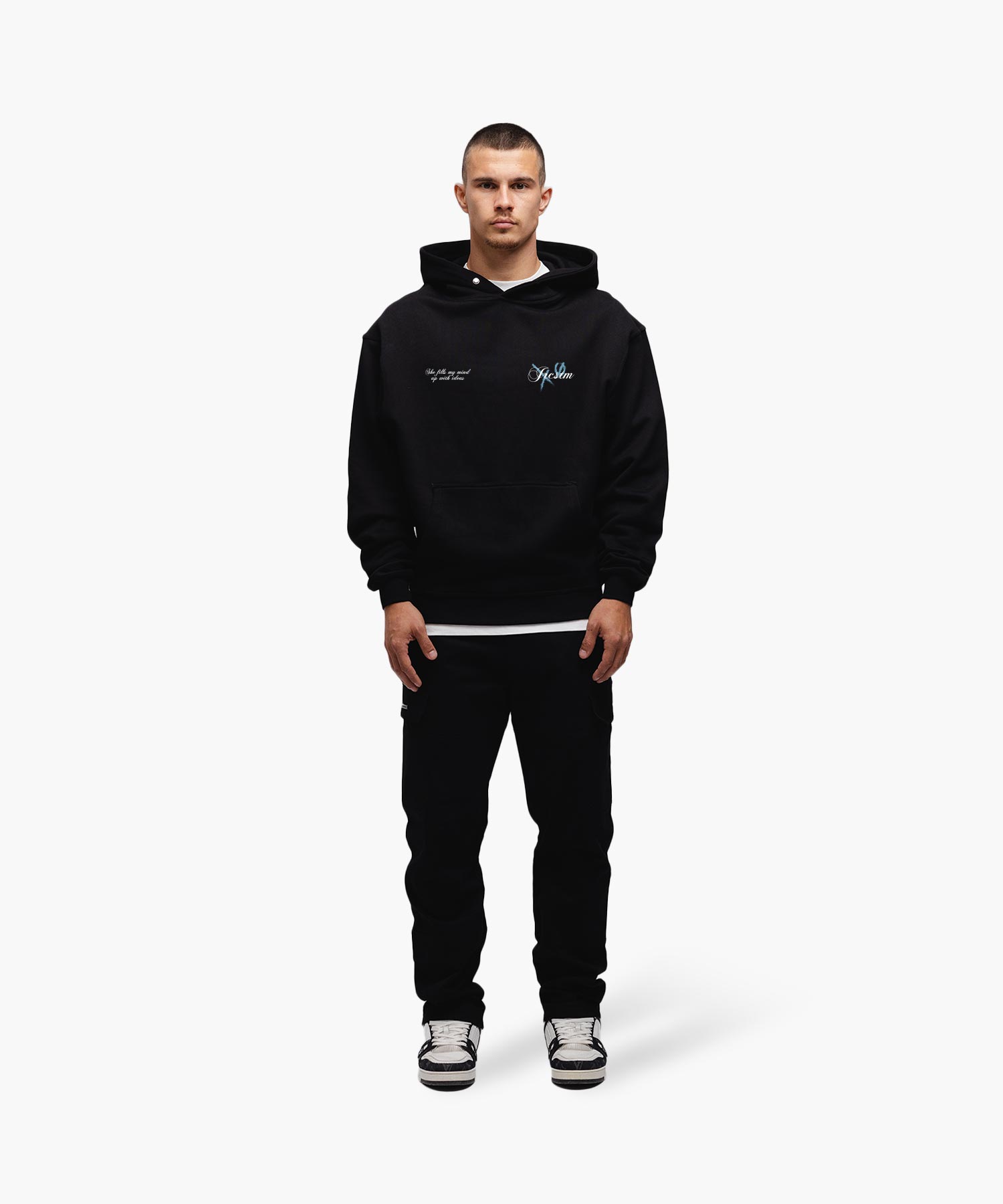 JORCUSTOM - Angel Oversized Hoodie Black