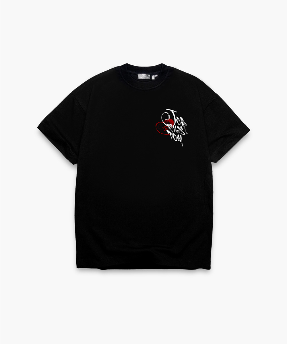 JorCustom - LoveAngel Loose Fit T-Shirt Black