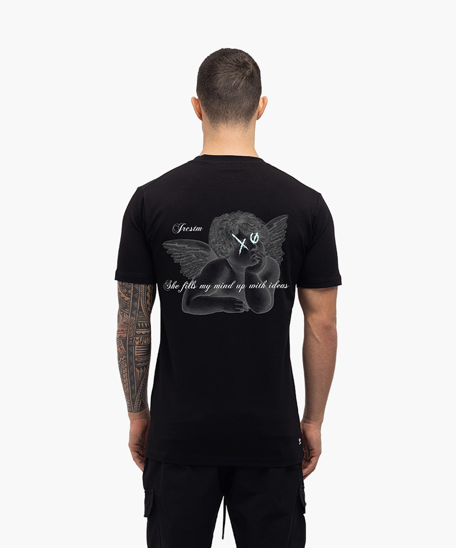 JorCustom - Angel Slim Fit T-Shirt Black